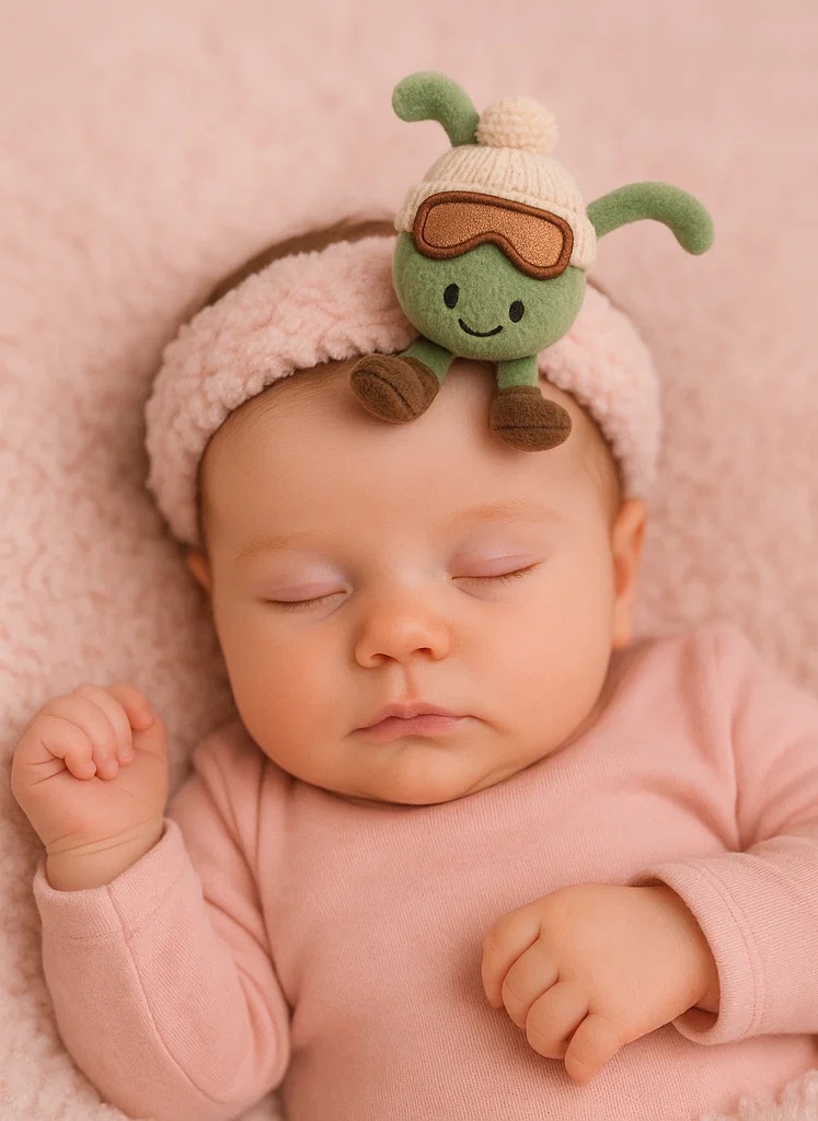 Radiant Halo Dětská čelenka z plyšového hračky s čepicí a doplňky