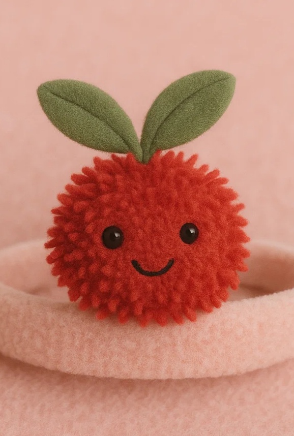 Radiant Halo Plush Toy Baby Headband - Apple Edition (Red Version)