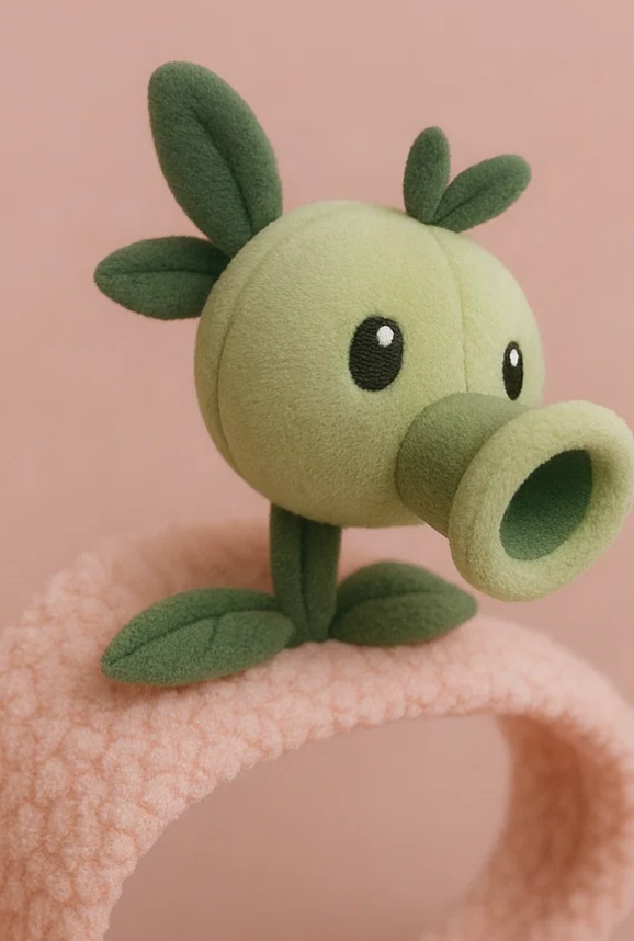 Radiant Halo Plush Toy Baby Headband - Pea Shooter Edition (Green Version)