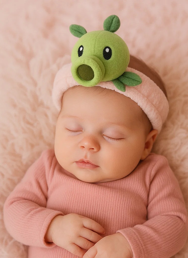 Radiant Halo Plush Toy Baby Headband - Pea Shooter Edition (Alternative View)