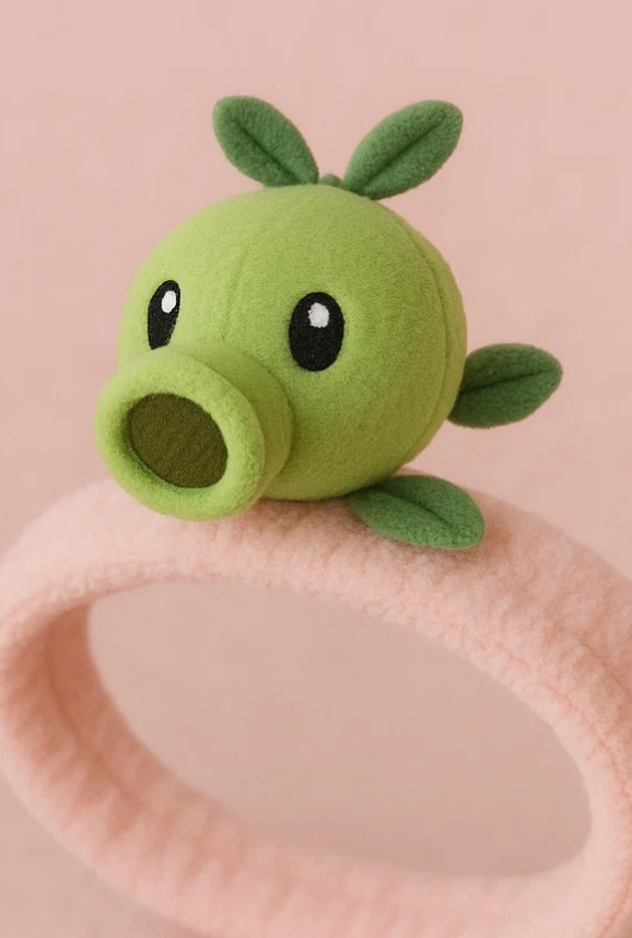 Radiant Halo Plush Toy Baby Headband - Pea Shooter Edition (Alternative View)