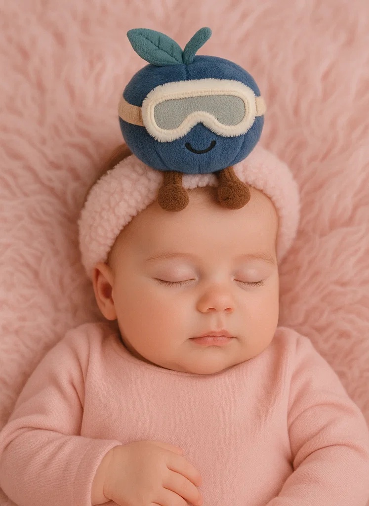 Winterliche Baby Plüschkopfband mit niedlichem Design