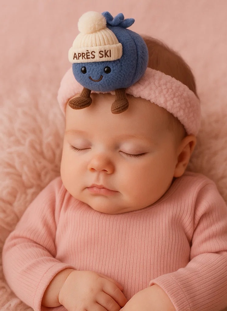 Cabeça de pelúcia de brinquedo de bebê com estilo de frutinhas