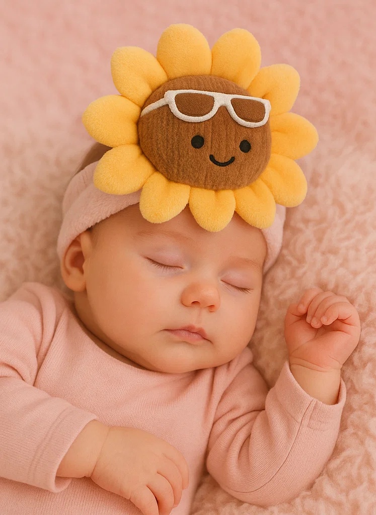 Sunny Bloom Baby Plush Headband