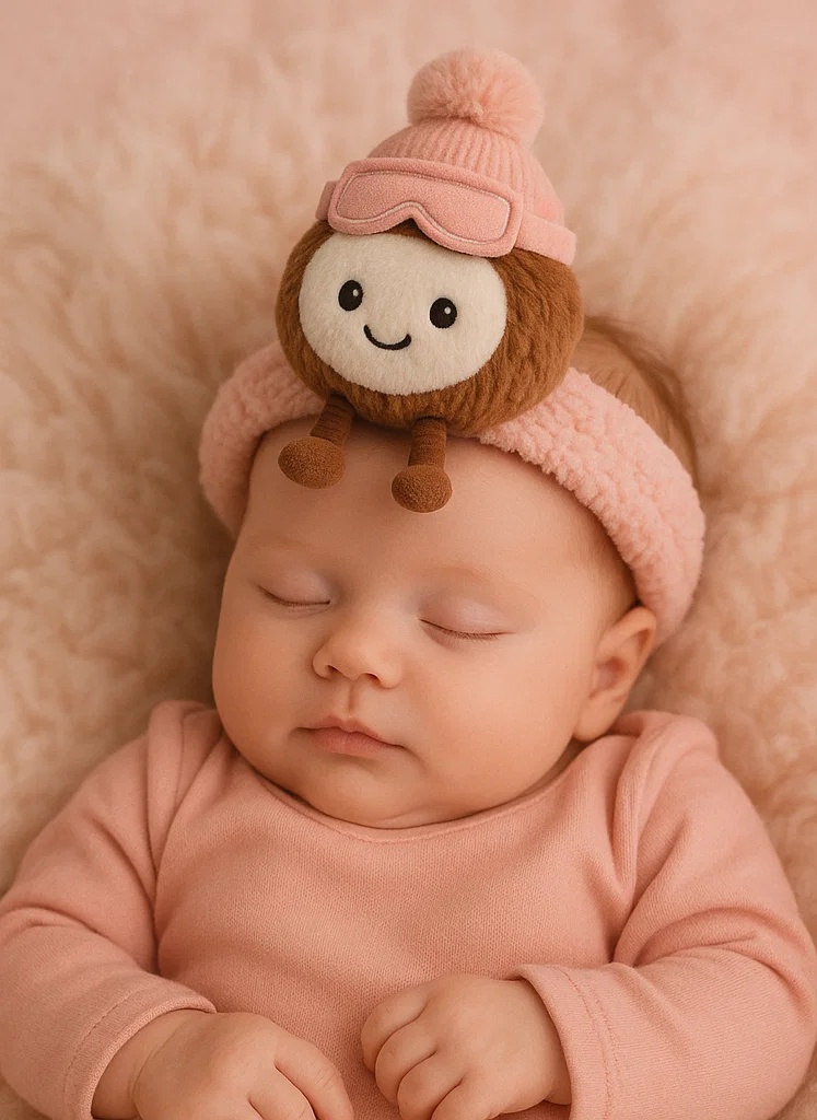 Snowy Pompom Baby Plush Headband