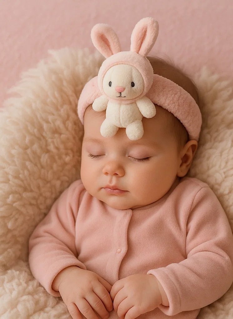 Plush Bunny Baby Headband – Adorable Soft Winter Accessory