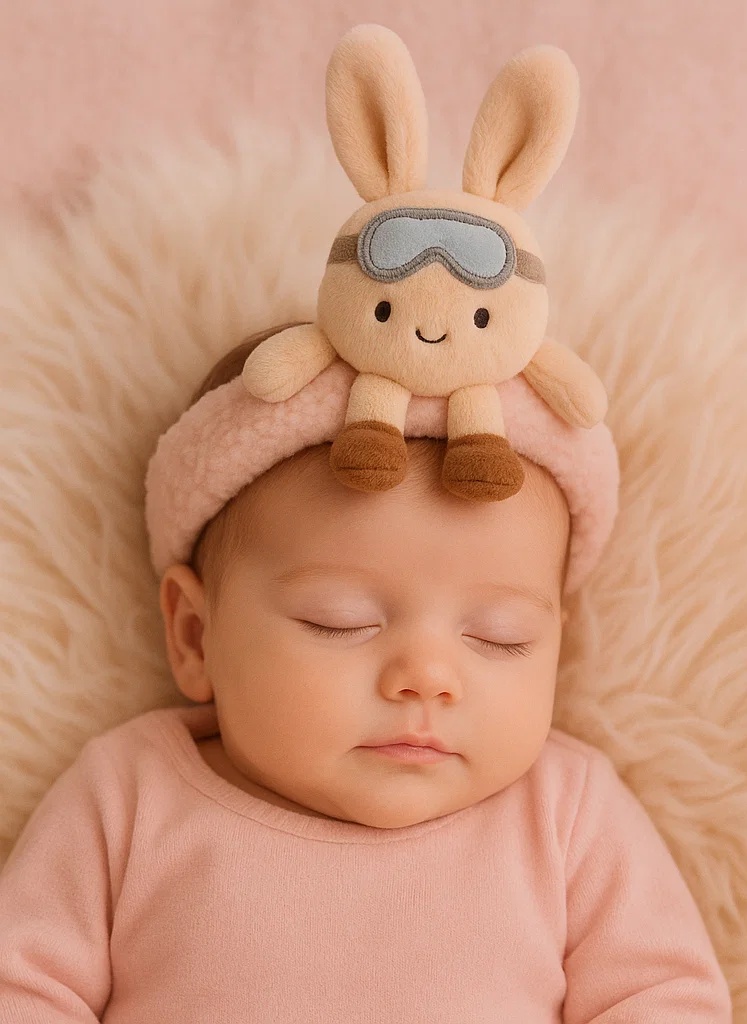 Plüsch Hase Baby Kopfband – Süß und gemütlich für den Winter