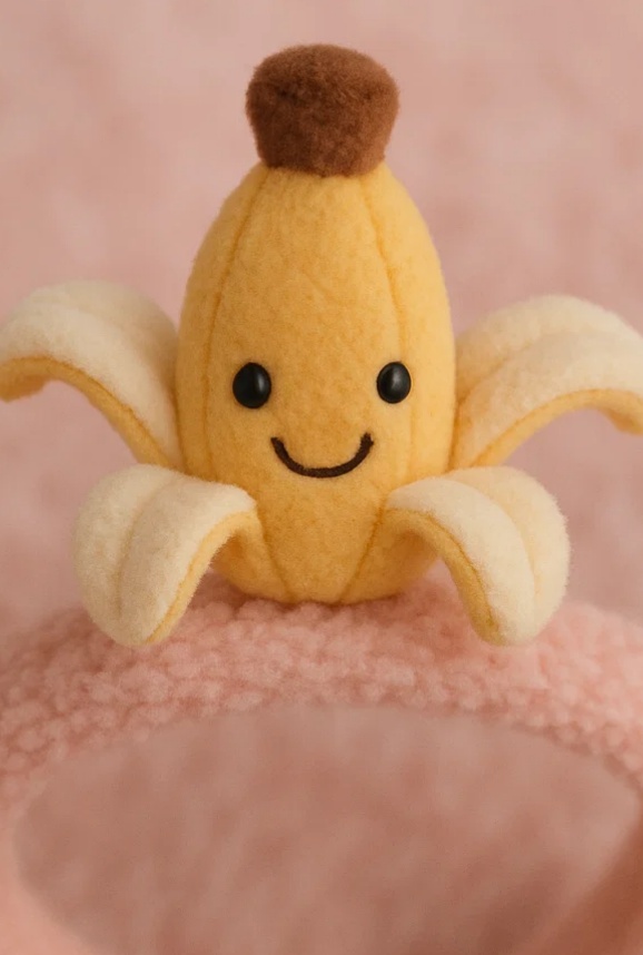 Banana Plush Toy Baby Headband - Soft and Fun Baby Hairband with Cute Banana Plush Toy Design