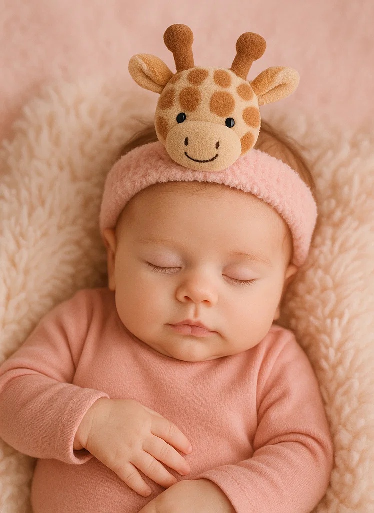 Adorable Plush Toy Baby Headband with Bunny Design - Soft and Comfortable for Newborns