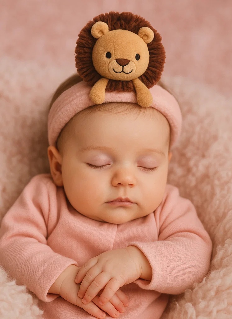 Adorable Plush Toy Baby Headband with Elephant Design - Soft and Comfortable for Newborns