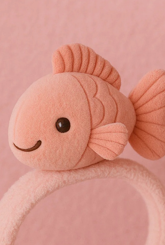 Adorable Plush Toy Baby Headband with Fish Design - Soft and Comfortable for Newborns