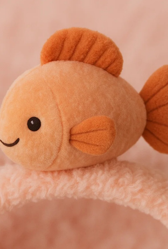 Süße Meeresfisch Plüschspielzeug Baby Haarband