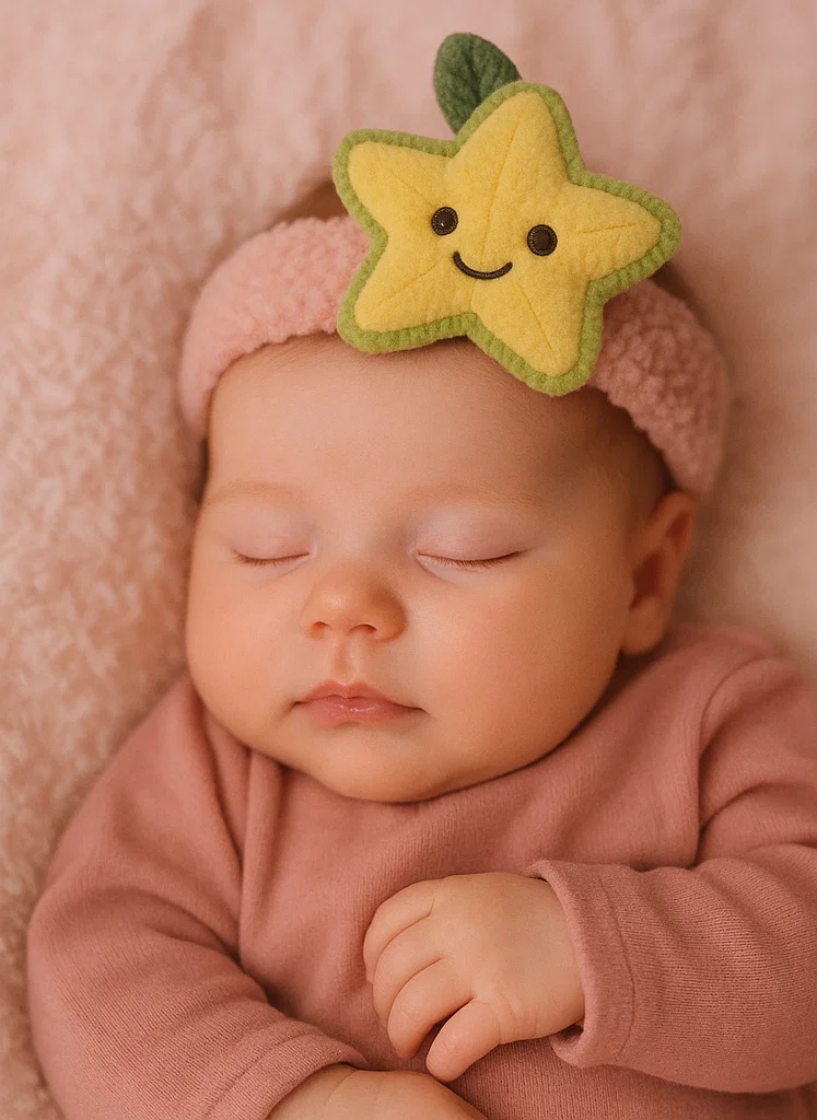 Joli bandeau peluche étoile de mer pour bébé