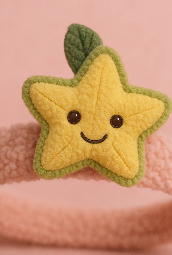 Joli bandeau peluche étoile de mer pour bébé