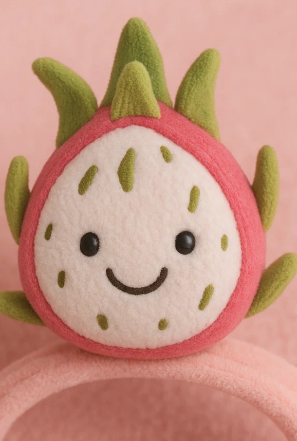 Adorable Plush Toy Baby Headband with Raspberry Design - Soft and Comfortable for Newborns