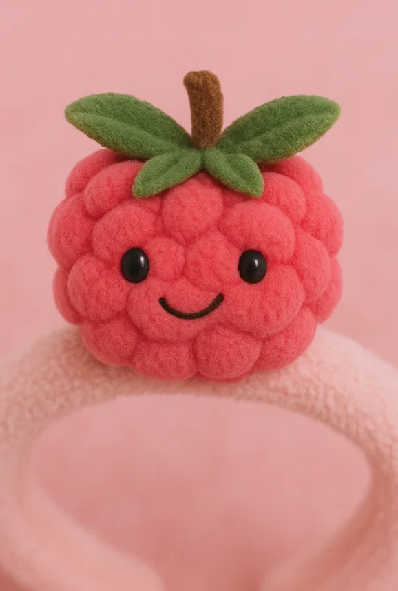 Adorable Plush Toy Baby Headband with Little Raspberry Design - Soft and Comfortable for Newborns