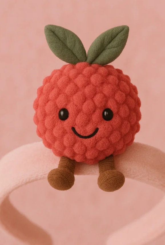 Adorable Plush Toy Baby Headband with Lemon Design - Soft and Comfortable for Newborns