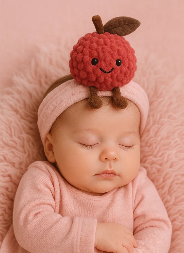 かわいいラズベリーのぬいぐるみベビーヘアバンド