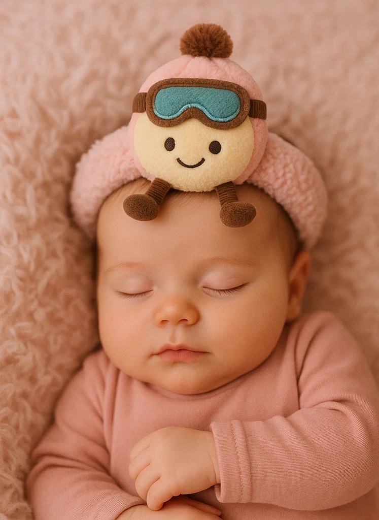 Süßes Himbeere Plüschtier Baby Haarband