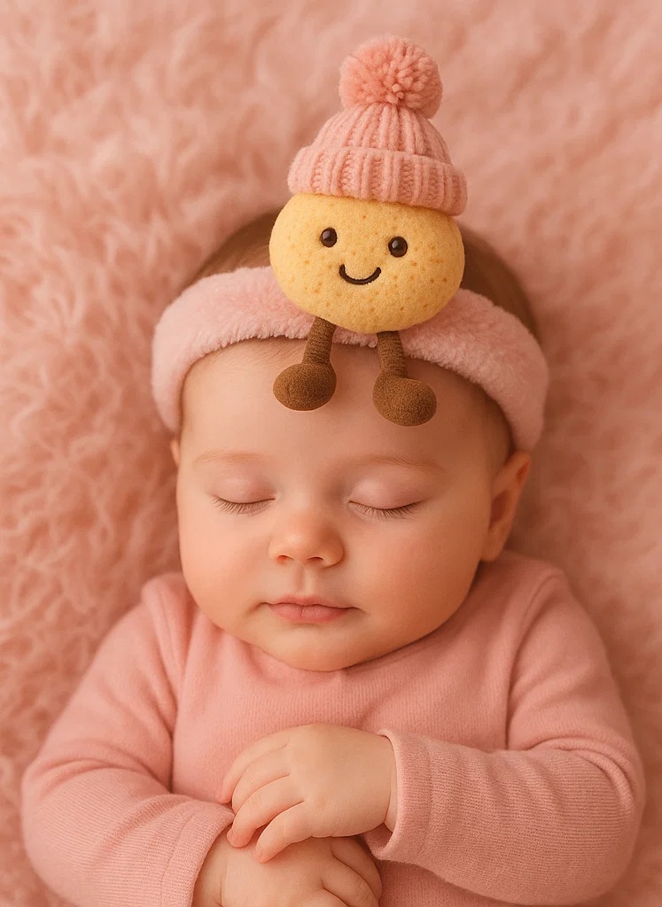 Lindo bandana de frutilla de peluche para bebé