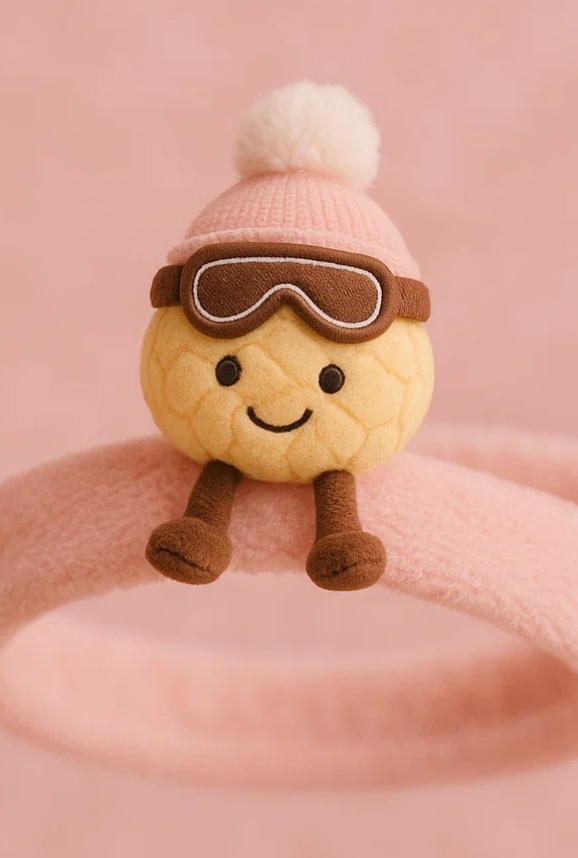 Diadema para bebé con fruta tropical | Juguete de peluche con sombrero de invierno y gafas