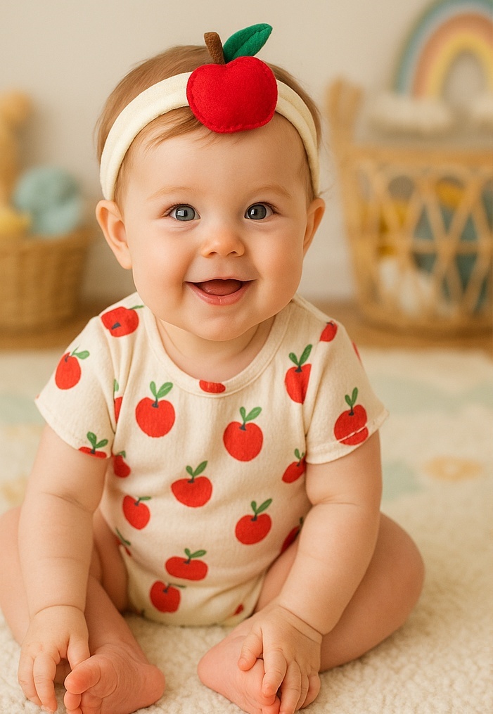 Apple Plush Headband for Babies