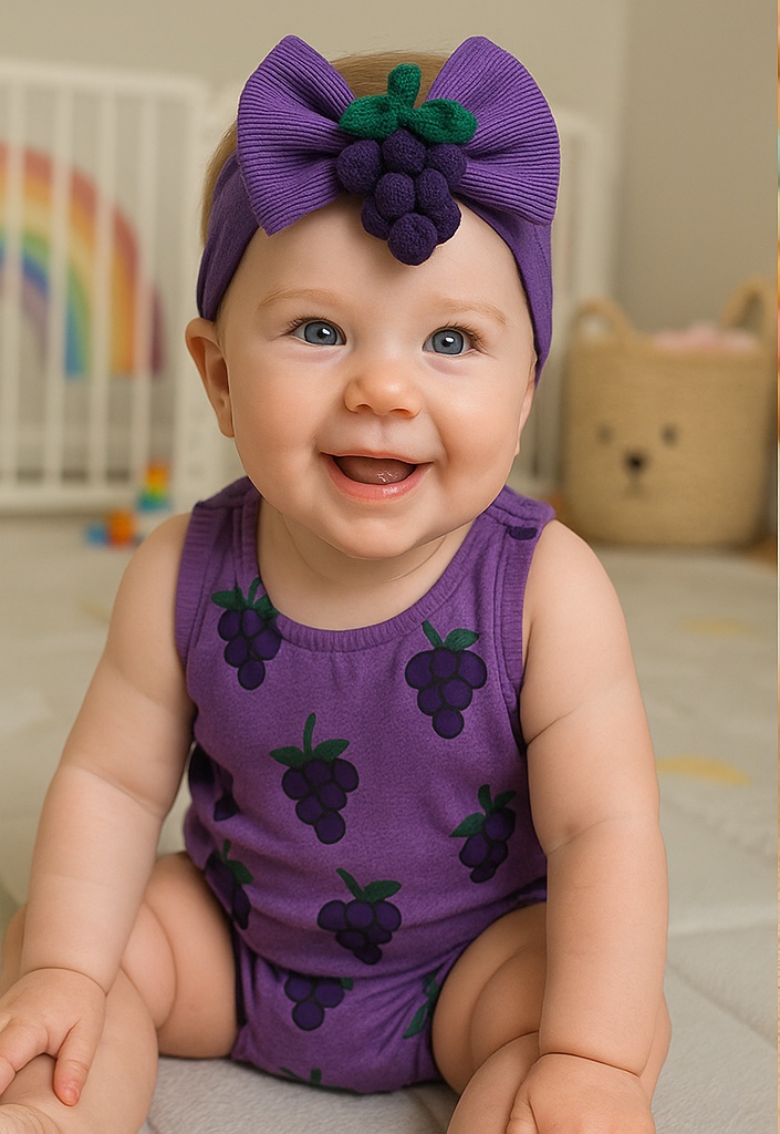 Purple Grape Plush Headband for Babies