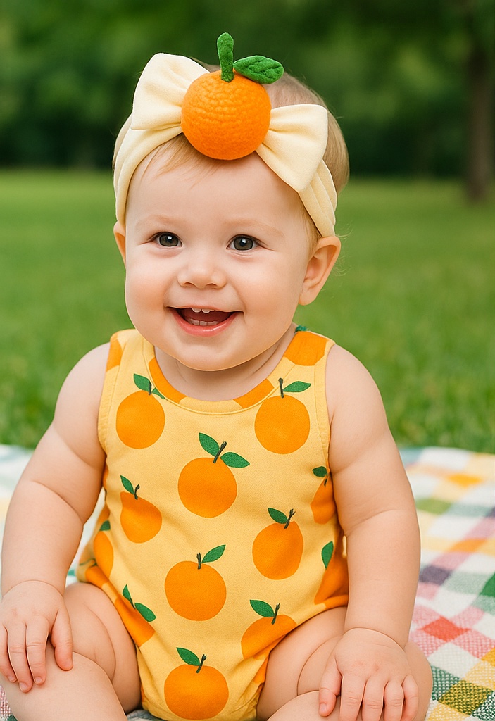 Orange Plush Toy Headband for Babies