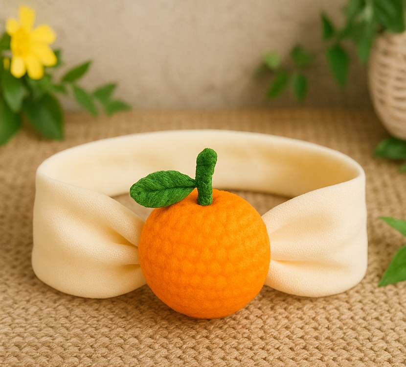 Orange Plush Toy Headband for Babies
