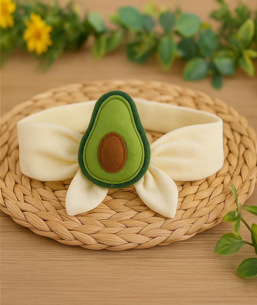 Avocado Plush Headband for Babies