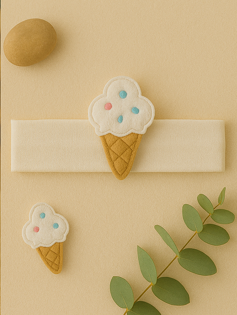 Ice Cream Plush Headband for Babies