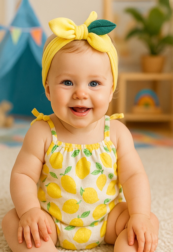 Lemon Plush Headband for Babies