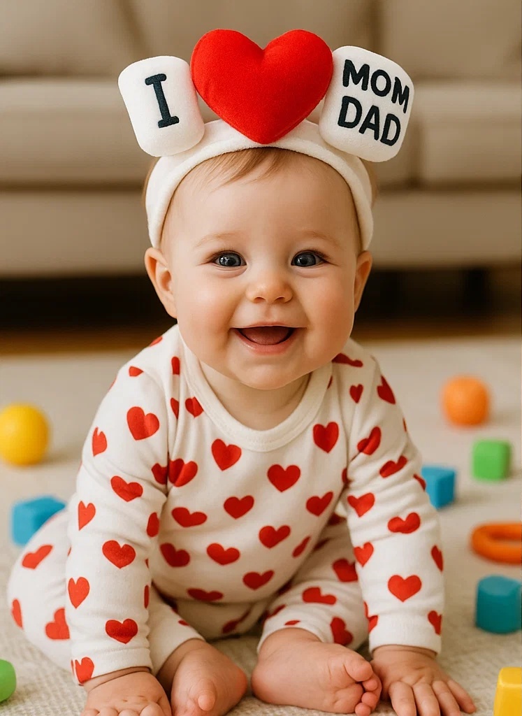 Customizable ''I ❤️ MOM DAD