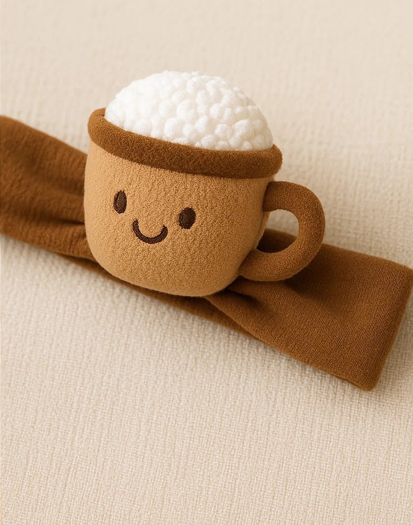 Cappuccino Coffee Cup Headband for Babies