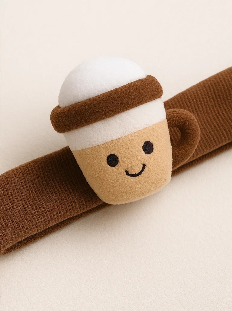 Cute Coffee Cup Plush Headband for Babies