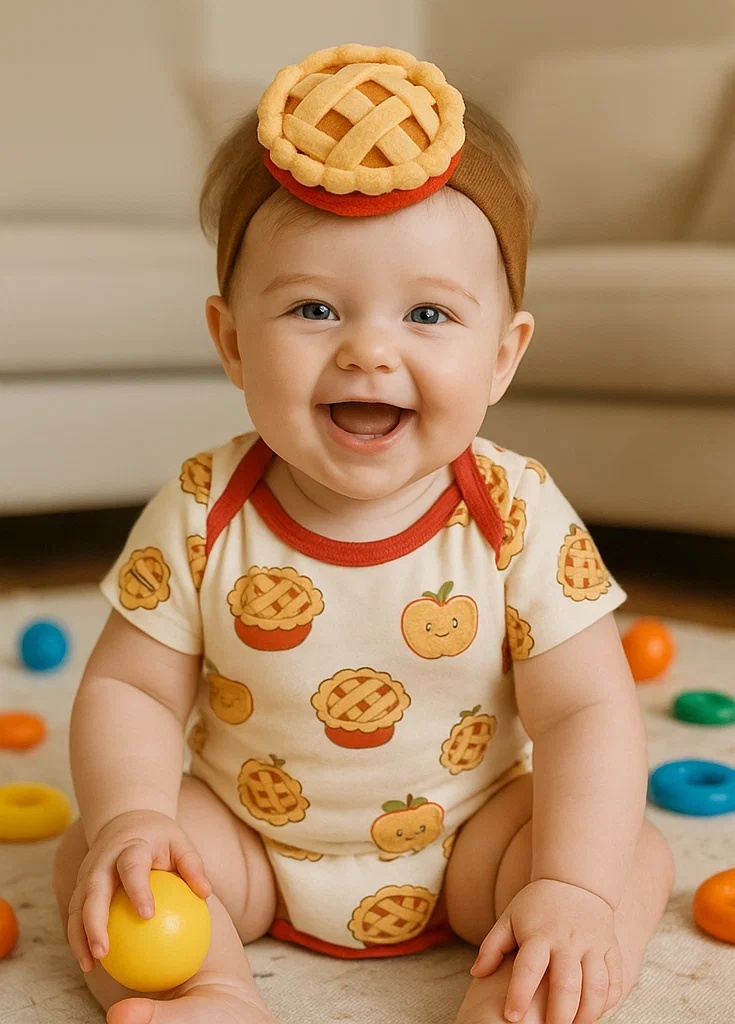 Baby Apple Pie Headband, Armsad Õunapiruka Kujundus Fotodeks