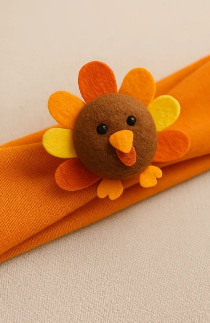 Thanksgiving Turkey Baby Headband - Soft and Adjustable for Infants & Toddlers