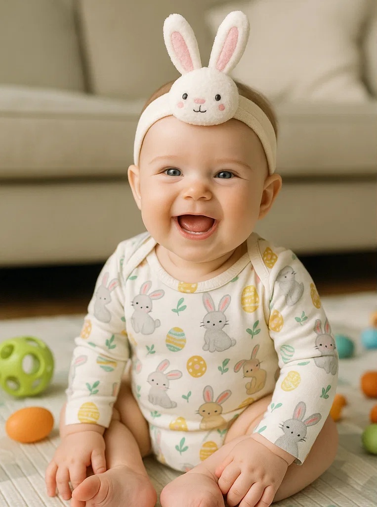 Cute Bunny Baby Headband with Soft Ears for Infants