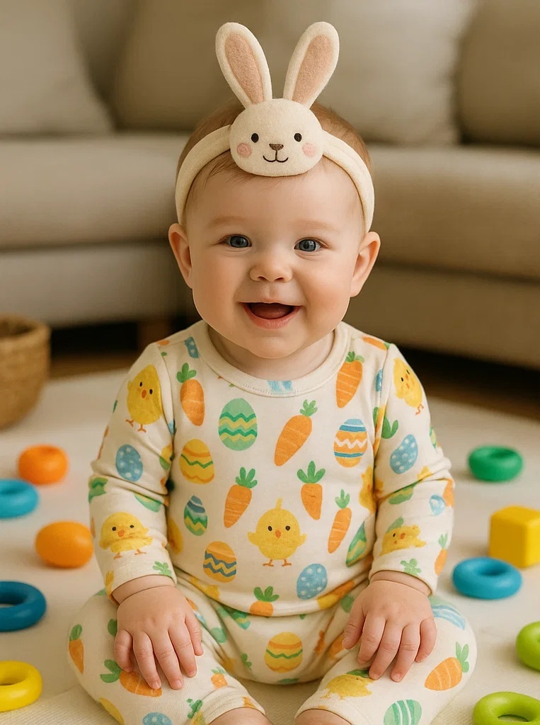 Cute Bunny Ears Baby Headband - Soft and Adjustable for Infants & Toddlers