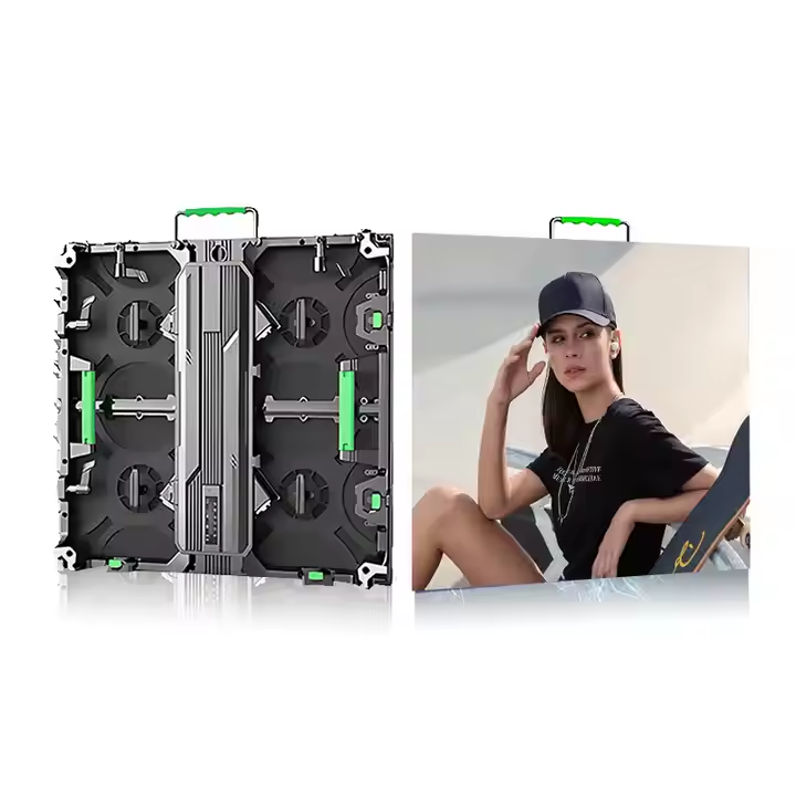 500mm x 500mm indoor p1.953 rental led display cabinet