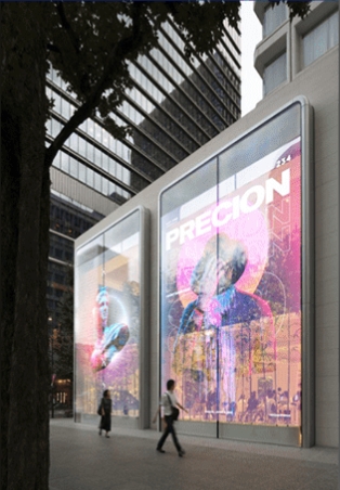 <span style="color:#3C78D8;font-family:Arial, Helvetica, sans-serif;font-size:18px;background-color:#FFFFFF;">Outdoor transparent LED film screen</span>