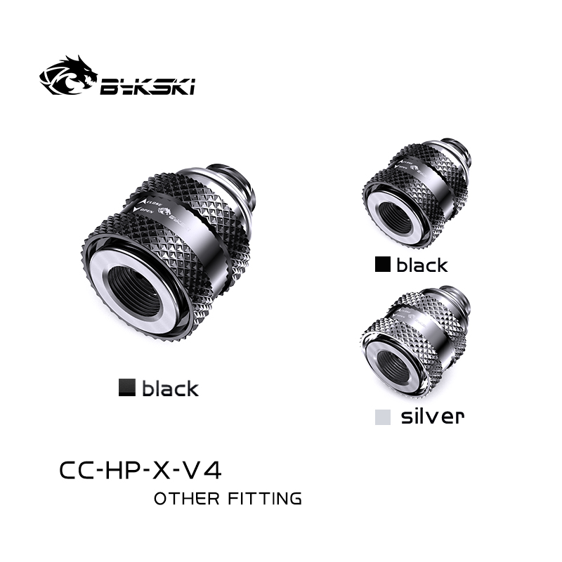 Bykski CC-HP-X-V4 Male and female teeth telescopic water valve water release valve