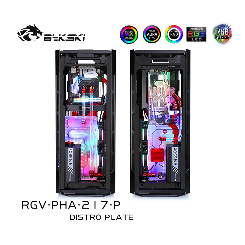 Bykski RGV-PHA-217-P DISTRO PTATE Phanteks 217EX
