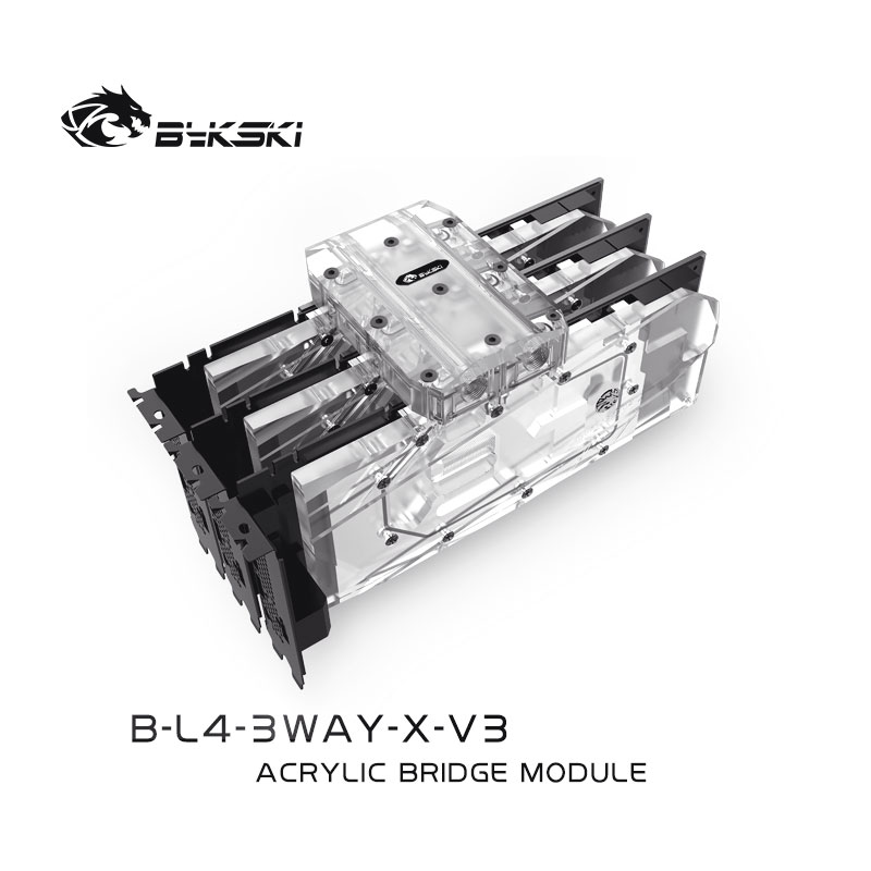 Bykski B-L4-3WAY-X-V3 BRIDGE MODULE  Transparent Connect multiple graphics cards