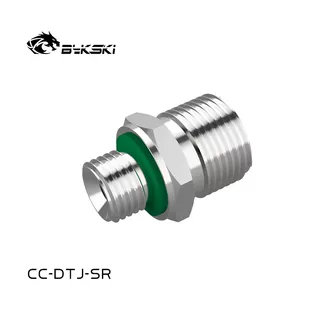 Bykski CC-TJ-SR stainless steel flexible joint pagoda joint inner and outer teeth transition 24 degree cone sleeve straight through