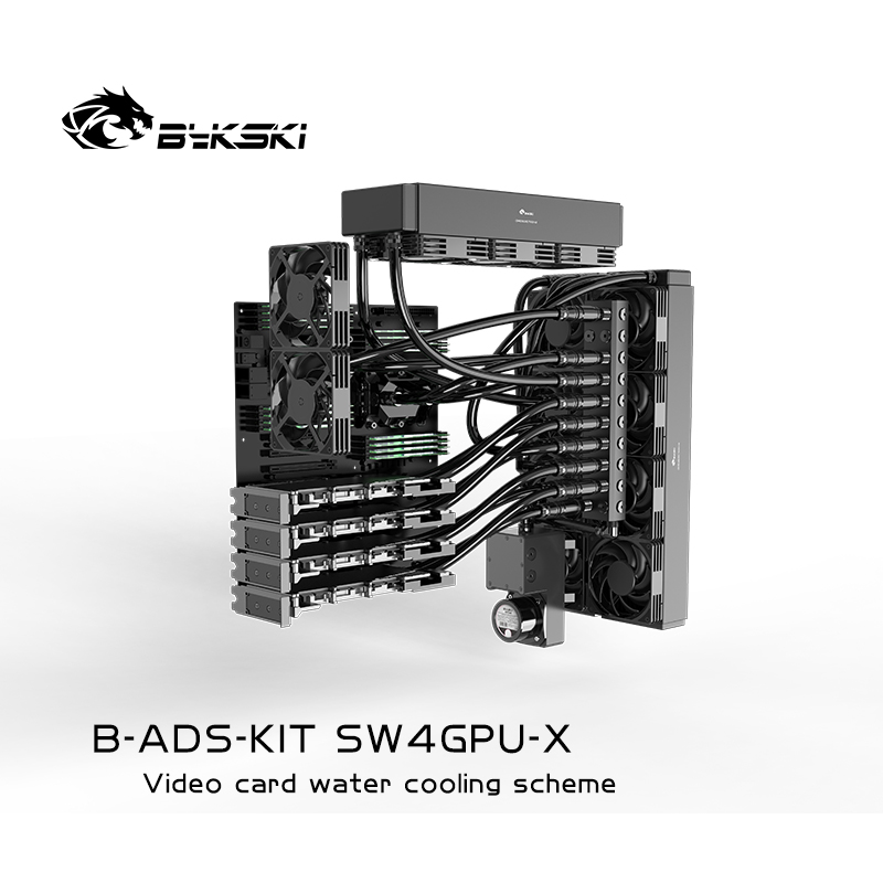 Customized Solution for Bykski B-ADS-KIT SW4GPU-X Multi graphics Card CPU Water Cooling and Cooling