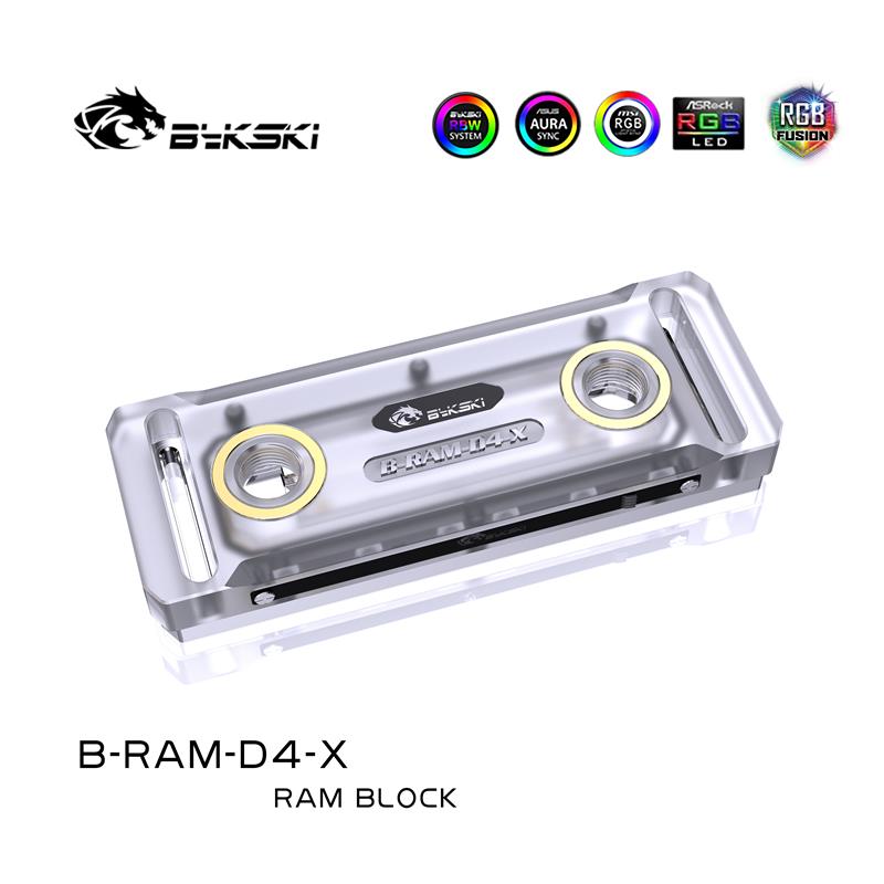 Bykski B-RAM-D4-X Acrylic RAM BLOCKS Support four channel and two channel