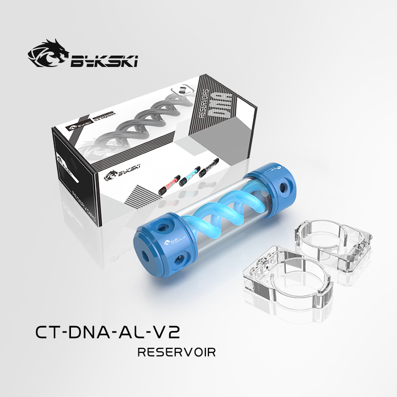 Bykski CT-DNA-AL-V2 Aluminum alloy solid color Water-cooled T virus DNA cylindrical water tank 190MM