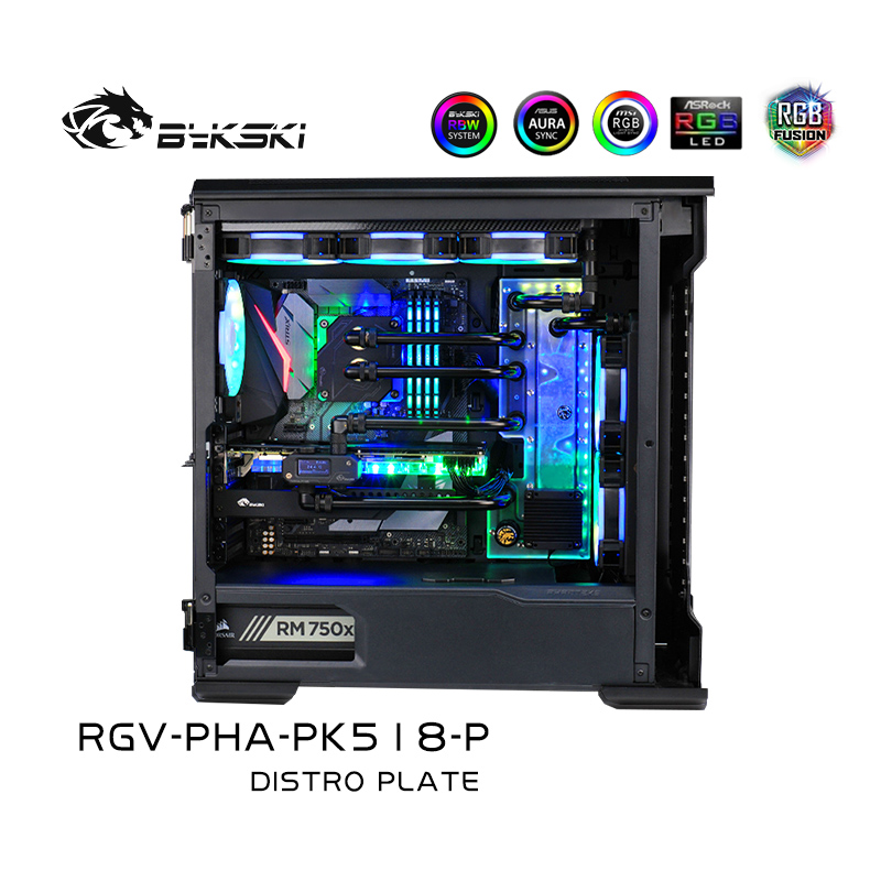 Bykski RGV-PHA-PK518-P DISTRO PLATE (PHANTEKS) PK518 Chassis