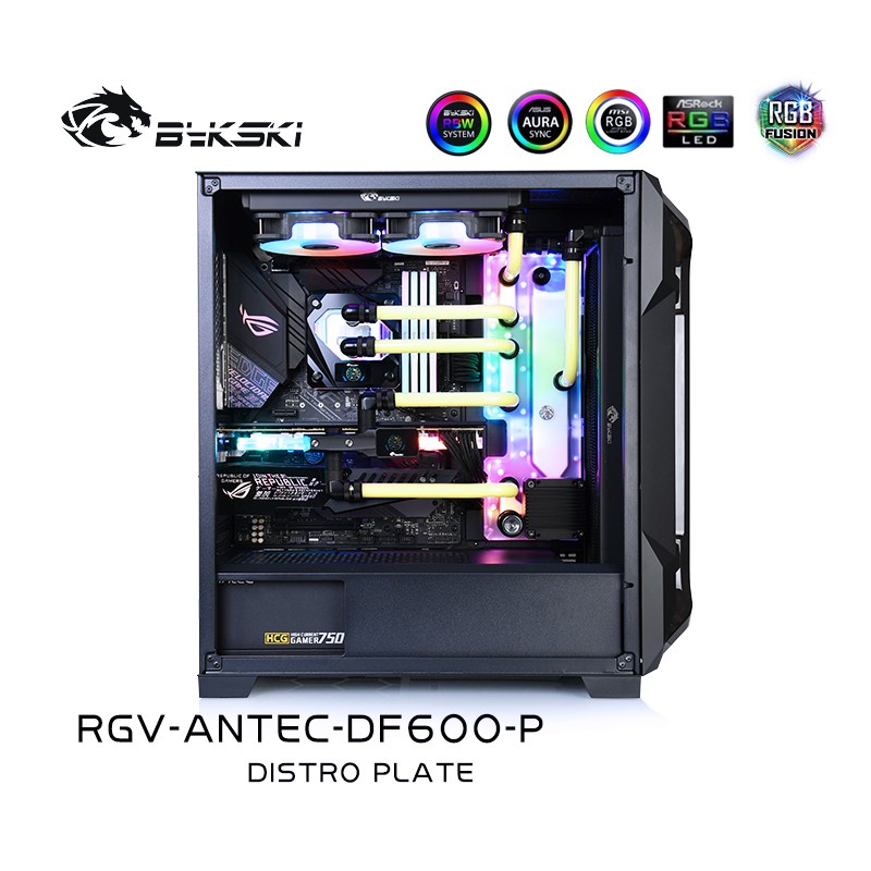 Bykski RGV-ANTEC-DF600-P DISTRO PLATE Antec DF600/DP502